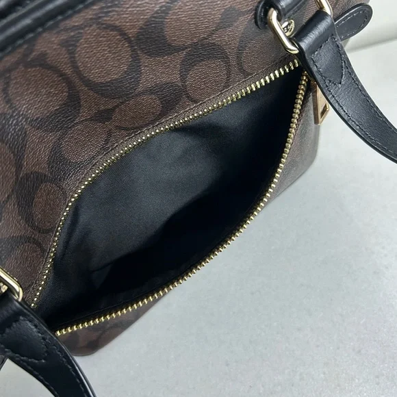 Coach Signature Brown and Black Tote with Wallet - Picture 6 of 16